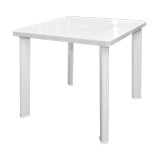 Mesa plastica cuadrada blanca