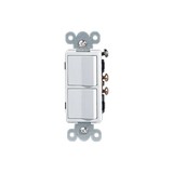 Interruptor doble tecla decor blanco