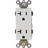 Toma doble comercial decor tr 20a 125v blanco eagle