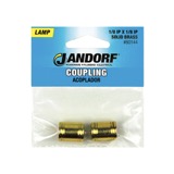 Acople de 1/8 pulg para niple de lampara solid brass
