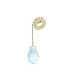 Cadena para ventilador cilindro blanco de madera