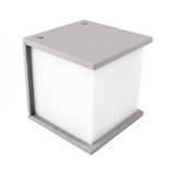 Luminaria exterior cuadrado e27 satin opalino
