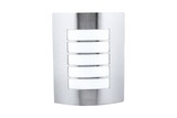 Luminaria exterior rectangular acero e27 satin