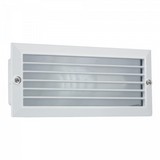 LUMINARIA PASILLO/ESCALERA REJILLA ALUMINIO BLANCO E27