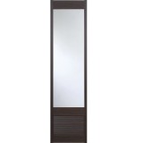 Puerta fija con espejo completo 55x200 cm brown