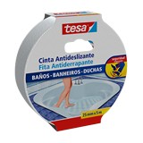 Cinta antideslizante para baño 5 m x 25 mm transparente