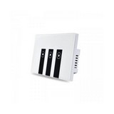 Interruptor triple de pared wifi blanco y negro