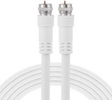 Cable coaxial doble blindaje conectro tipo f 1.82 m blanco