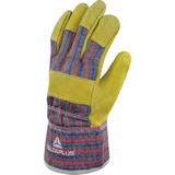 Guante cuero y lona talla 10 beige/azul