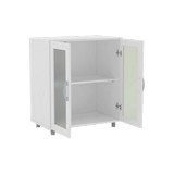 MUEBLE MULTIUSOS CON PUERTAS 74 X 66 X 39 CM BLANCO