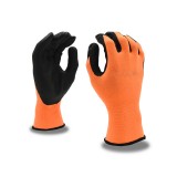 Guantes de nitrilo anaranjado/negro