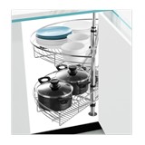 Organizador de acero inox para platos 800mm 180°