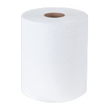 Papel toalla blanca hoja sencilla 240 m 6pzas