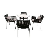 COMEDOR CAFÉ COJIN GRIS 5 PIEZAS