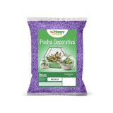 Piedra decorativa para jardin 1 kg morada