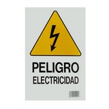 Rotulo peligro electricidad 25 x 36 cms