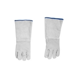 Guantes de cuero / lona manga corta azul