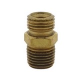 Niple de bronce 1/4 x 1/4 npt