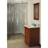 Cortina transparente de uso pesado para baño 70 x 72 in