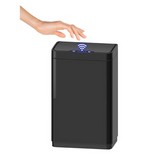 Basurero gris oscuro rectangular con sensor 30 l