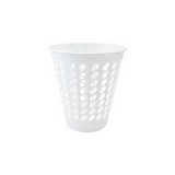 Papelera calada 5 l blanca