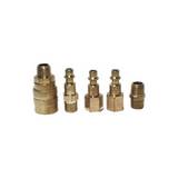 Juego de 5 acoples rápido 1/4 npt macho