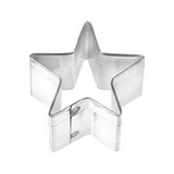 Molde de aluminio forma de estrella para galleta 2.5 x 2.5 x 1 in