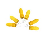 Pinchos para elote de silicon amarillo 6 pzas