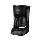 Cafetera 12 tazas negra programable b&d