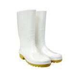 Bota de hule industrial blanca dinosaurio alta t38