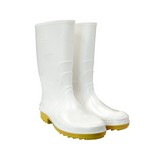 Bota de hule industrial blanca dinosaurio alta t36