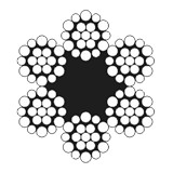 Cable de acero alma de yute de 3/16 pulg (4.76 mm)