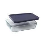 Pírex rectangular con tapadera roja 3 tazas