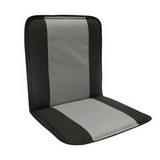 Respaldo negro y gris de tela para asiento de carro