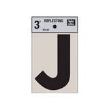 Letra j 3 pulg reflectiva