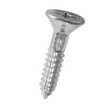 Tornillo para madera cabeza plana zinc 8 x 3/4