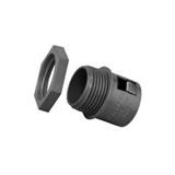 Conector gris para tubo conduit flexible 3/4 plg (19.05 mm)