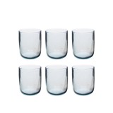 Vaso de vidrio 280ml azul transparente dof 6 piezas