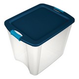 Caja organizadora tapadera azul de 26 gal