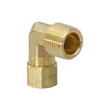 Codo de bronce compresión 3/8 x 3/8 pulg npt