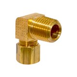 Codo de bronce compresión 1/4 x 1/4 pulg npt