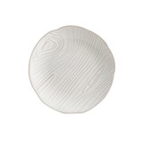 Plato ceramico redondo 8.45pulg madera blanco