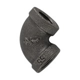 Codo hierro negro a 90° de 1/4 pulg (6.35 mm)