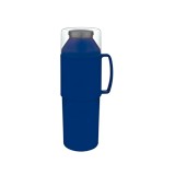 Termo plastico doble pared 1lt azul indie