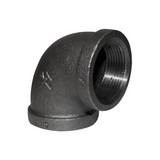Codo hierro negro a 90° de 1-1/4 pulg (31.75 mm)