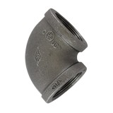 Codo hierro negro a 90° de 1-1/2 pulg (38.1 mm)
