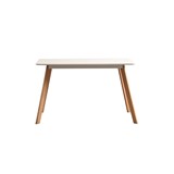 MESA DE MADERA RECTANGULAR 120X60CM BLANCA