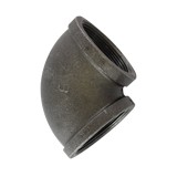 Codo hierro negro a 90° de 3 pulg (7.62 cm)