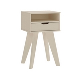 Mesa auxiliar color beige 44.5 x 35 x 73 cm