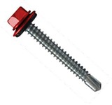 TORNILLO PARA TECHO PUNTA BROCA 1/4X2 PULGADAS ROJO S/100